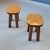 Wood Brutalist Side Tables, 1970s, Set of 2 For Sale - Image 7 of 8