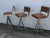Mid-Century Modern Retro Mid Century Modern Swivel Vinyl and Chrome Barstools a Set of Three 6373 For Sale - Image 3 of 17