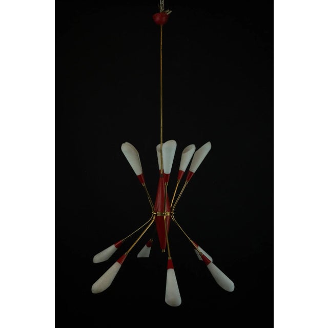 Mid-Century Modern Italian Pendant in the style of Stilnovo, 1950s For Sale - Image 17 of 18