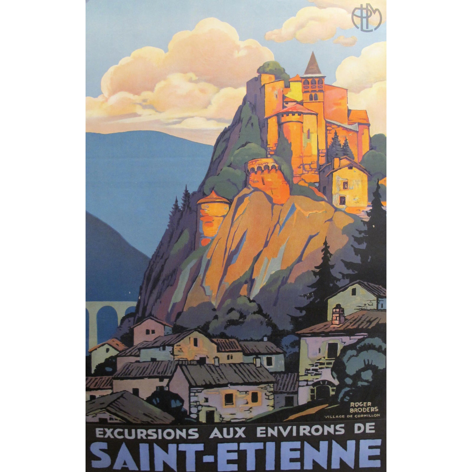 French 1930s Art Deco Travel Poster, Saint Etienne, Roger Broders