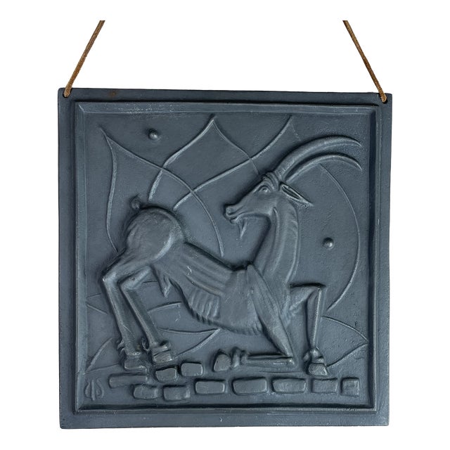 Cast Iron Wall Relief by Ulla Fogelklou Skogh for Ystad Metall, Sweden, 1960s For Sale
