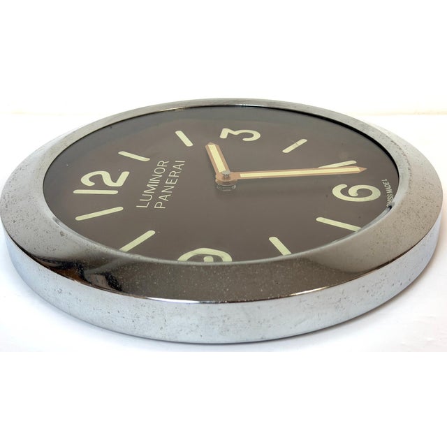 Panerai Luminor Dealer Fixture Wall Clock, Swiss Made Promotional Display- Works For Sale In West Palm - Image 6 of 12