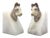 Vintage Italian Alabaster Dog Bookends - a Pair For Sale