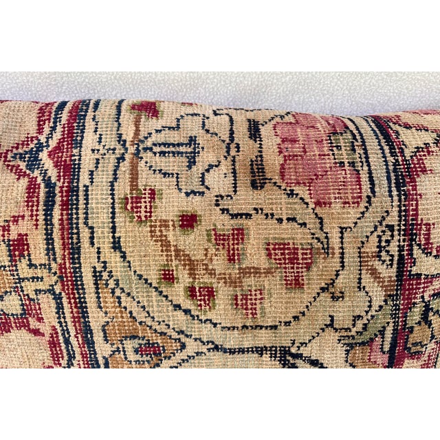 Traditional Late 20th Century Pillow With Antique Kirman Rug For Sale - Image 3 of 5