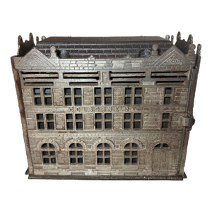 Rare Complete Big Antique Jarvis 1891 Traders Bank Toronto Cast Iron Still Bank