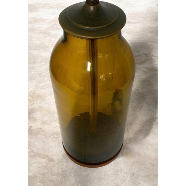 Mid-Century Modern Vintage Blenko Glass Bottle Lamp For Sale - Image 3 of 4