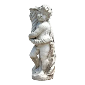 Vintage Regency Cast Concrete Figural Sculpture