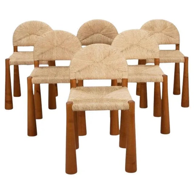 Mid-Century Italian Dining Chairs attributed to Alessandro Becchi, 1970s, Set of 6 For Sale - Image 8 of 8
