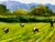 British 20th Century Landscape Oil Painting, Strawberry Pickers Harvesting in West Sussex South Downs For Sale - Image 11 of 18