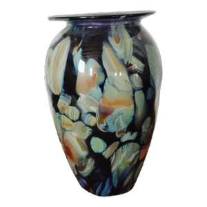 Multi-Colored Art Glass Vase