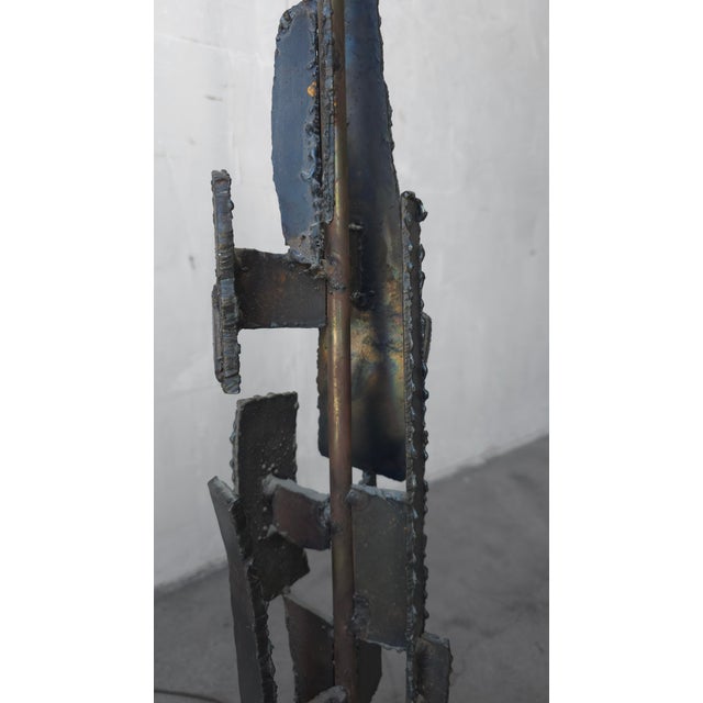 Bronze Sculptural Brutalist Bronze Table Lamp by Richard Barr for Laurel For Sale - Image 8 of 12