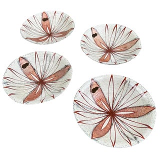 Vintage Japanese Kozara Plates in Ceramic, 1970s, Set of 4 For Sale