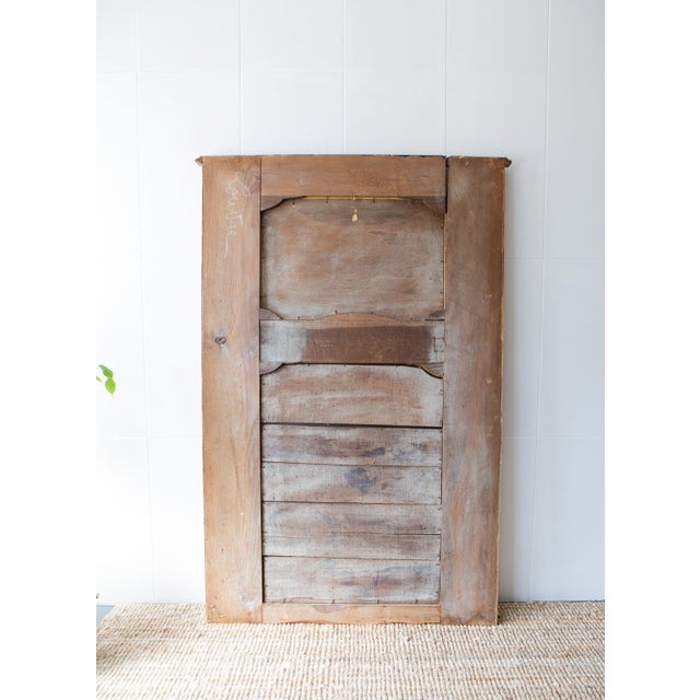 Wood French Trumeau Mirror with Original Painting, 1900s For Sale - Image 7 of 11