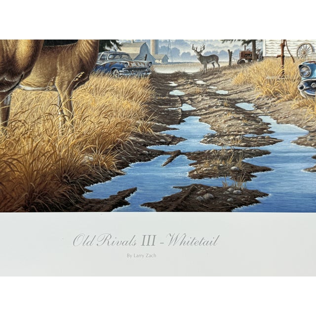 OLD RIVALS III - WHITETAIL DEER by LARRY ZACH Rival Deer Meet ~ Signed Print LARRY ZACH is one of the most important...