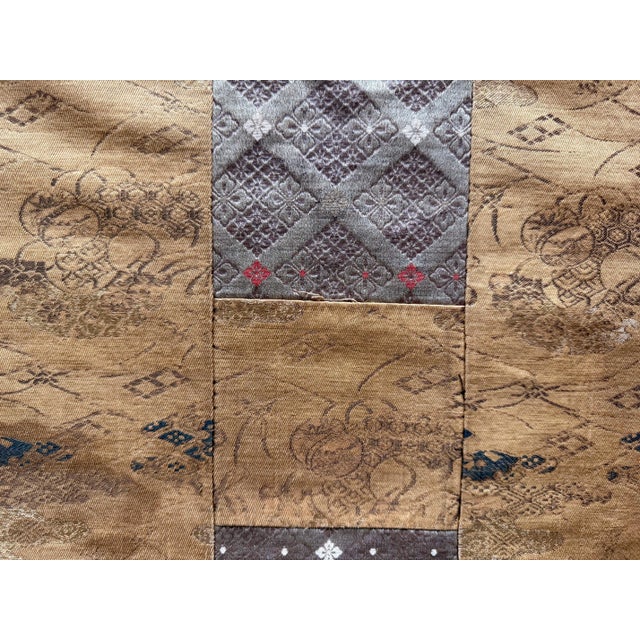 Antique Japanese Silk Kesa Monk's Robe with Patchwork Meiji Era For Sale - Image 15 of 16