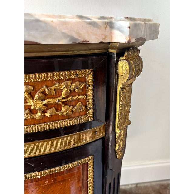 19th Century French Louis XVI-Style Marble Top Commode For Sale - Image 4 of 9