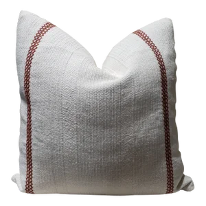 Zak + Fox Embroidered Baratillo Red Pillow Cover