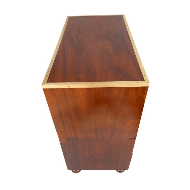 Victorian Brass Mounted Mahogany Campaign Chest For Sale - Image 11 of 12