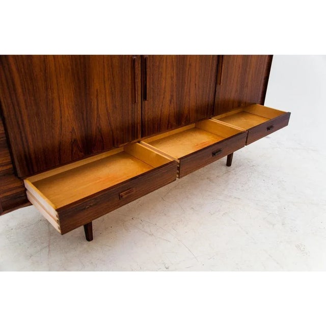 Brown Rosewood Highboard with Drawers, Denmark, 1960s For Sale - Image 8 of 13
