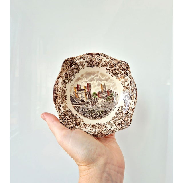 Rustic Vintage English Ironstone Dessert Set by Johnson Bros, 1970s, Set of 9 For Sale - Image 3 of 15