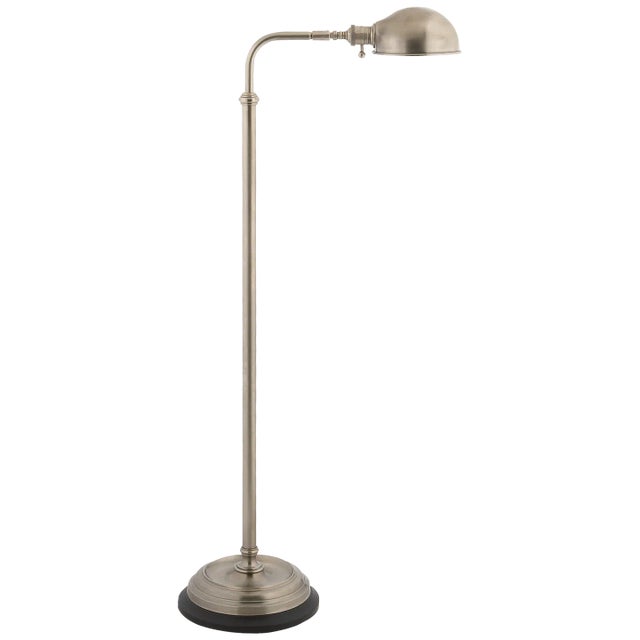 Chapman & Myers for Visual Comfort Signature Apothecary Floor Lamp in Antique Nickel For Sale