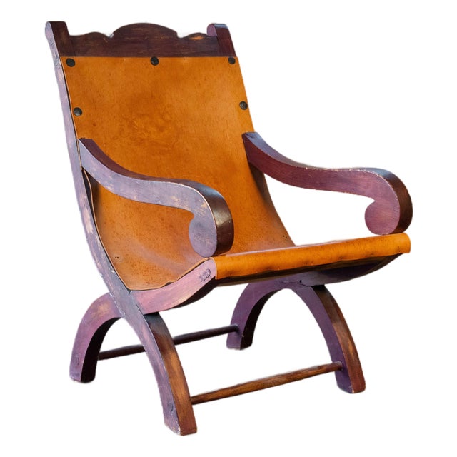 Clara Porset Style Mexican Butaque Chair For Sale