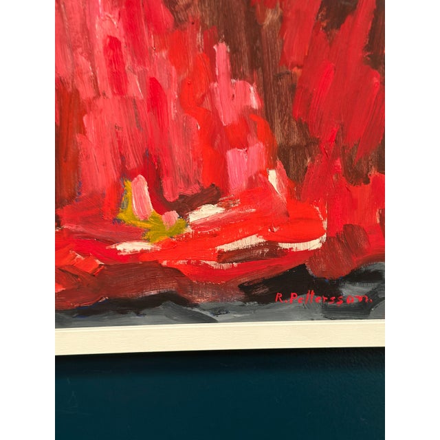 Rune Pettersson, Abstract Composition in Red, 1950s, Oil on Panel, Framed For Sale - Image 10 of 18