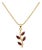 Natural Red Garnet Leaf Pendant | January Birthstone Necklace | Dainty Gemstone Charm For Sale
