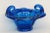 Italian Blown Glass Cobalt Blue Flower Candy Dish Bowl For Sale - Image 13 of 13