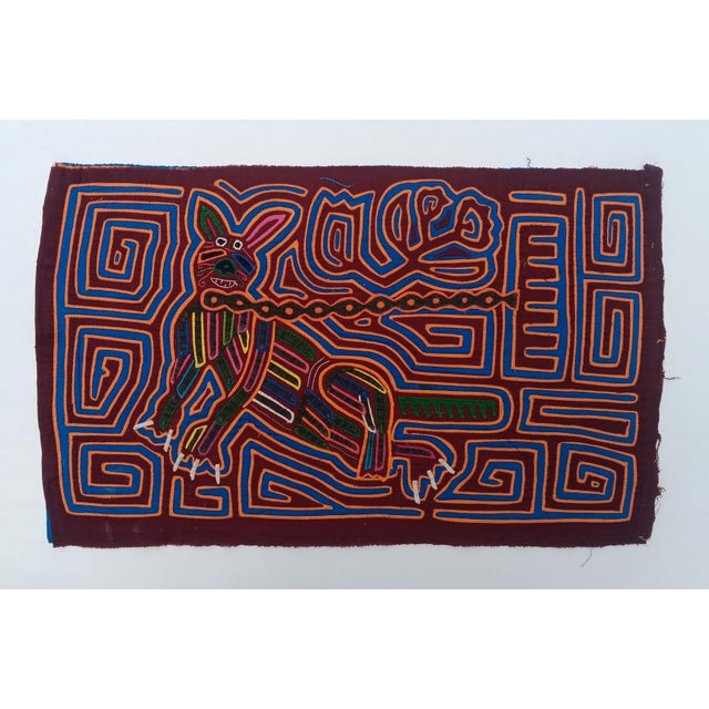 Mola Fabric by Cuna Indians from San Blas Island, Panama, 1970s For Sale - Image 3 of 3