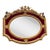 1980 French Louis XVI Gold Velvet Wood Wall Mirror 1 Piece For Sale