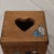 Folk Art Mid 20th Century Natural Hardwood Square Painted Tissue Box Cover For Sale - Image 3 of 10