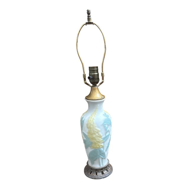 Antique Phoenix Consolidated Glass Foxglove Lamp Circa 1926-1928 For Sale