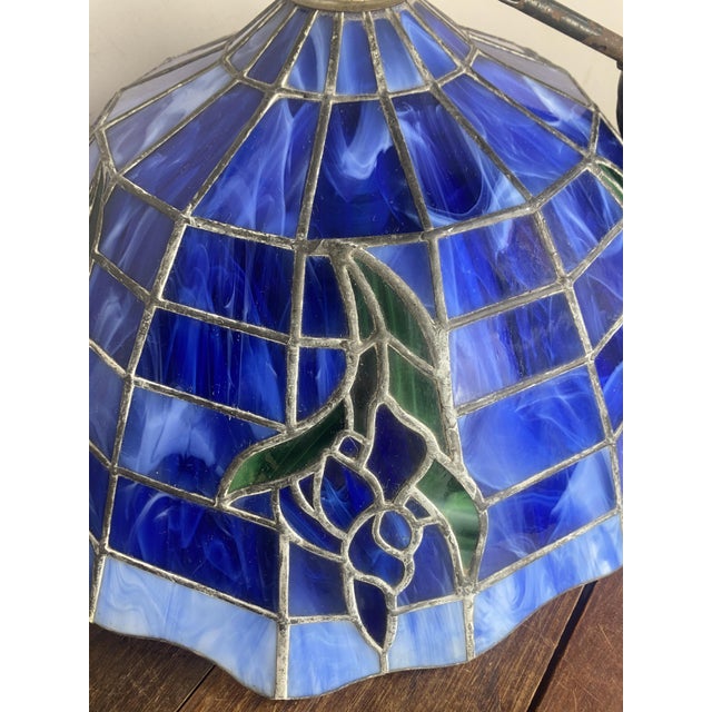 Large Pendant Light in Colored Stained Glass, 1960s For Sale - Image 3 of 18
