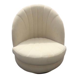 Mid Century Milo Baughman Swivel Club Chair For Sale
