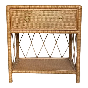 Suzanne Kasler Southport Natural Wicker Rattan Nightstand