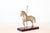 Mid-Century Modern Mid-Century Brass Carousel Horse Figurine on Wood Base, Whimsical Home Decor For Sale - Image 3 of 17