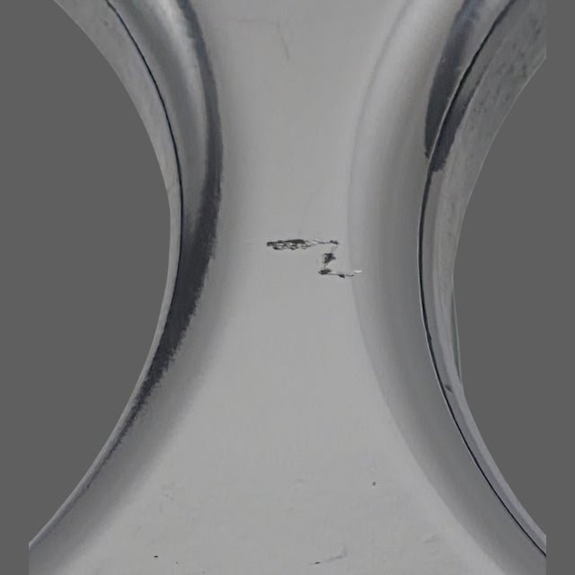 Late 20th Century Eichholtz Alboran Attributed Style Polished Aluminum Six Bottle Modern Wine Rack For Sale - Image 6 of 7
