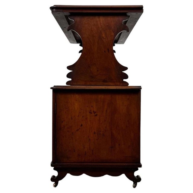 Brown 19th Century Antique English Mahogany Cupboard with Cabriole Legs For Sale - Image 8 of 11