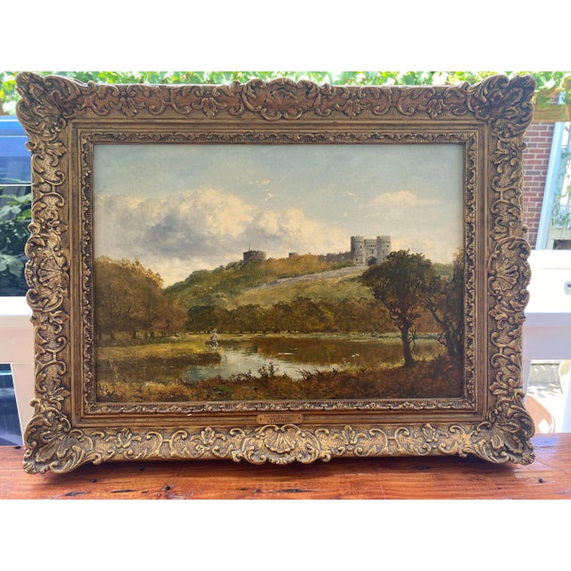 Oil on Canvas Carisbrooke Castle, Isle of Wight by Edmund John Niemann For Sale - Image 13 of 13