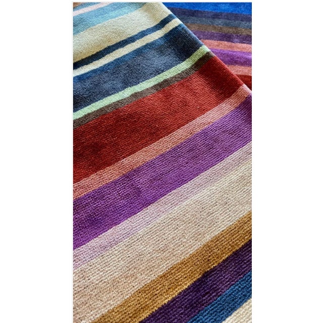 The Missoni Home Cesar Striped Tub Mat is a colorful and patterned textile element that adds a dynamic and original touch...