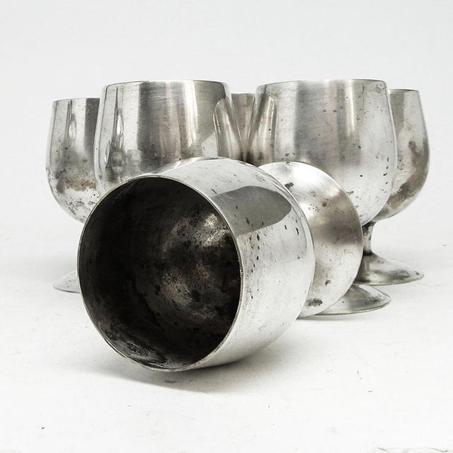 Art Deco Cognac Glasses by Resovia, Poland, 1970s, Set of 6 For Sale - Image 11 of 14