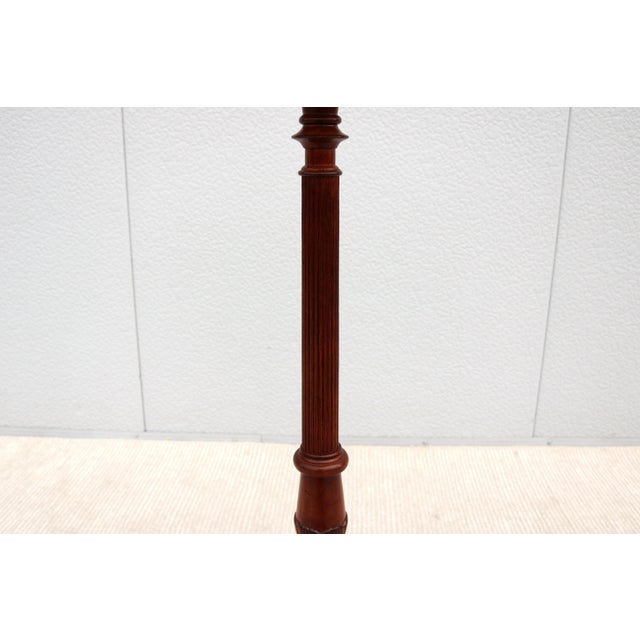 Vintage Traditional Chippendale Pedestal Plant Stand Table in Solid Mahogany For Sale - Image 15 of 17