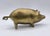 Vintage Contemporary Solid Brass Pig Figurine For Sale - Image 4 of 17
