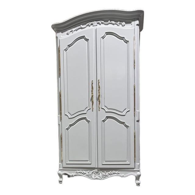 Gorgeous Refurbished Solid Wood Large Armoire For Sale