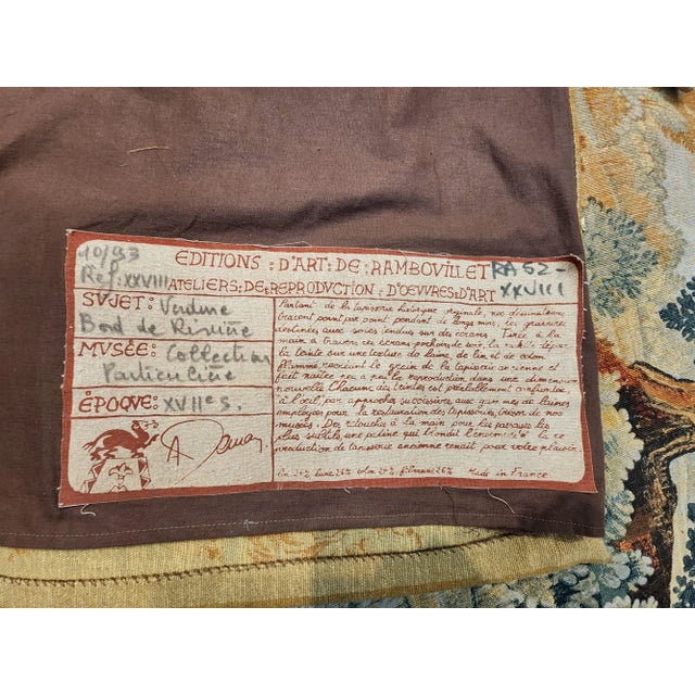 French Mid 20th Century French Tapestry of Landscape For Sale - Image 3 of 11