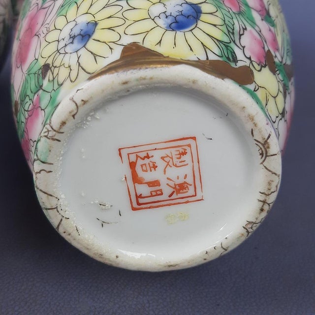 Chinese Ceramic Vases, 1940s, Set of 2 For Sale - Image 14 of 16
