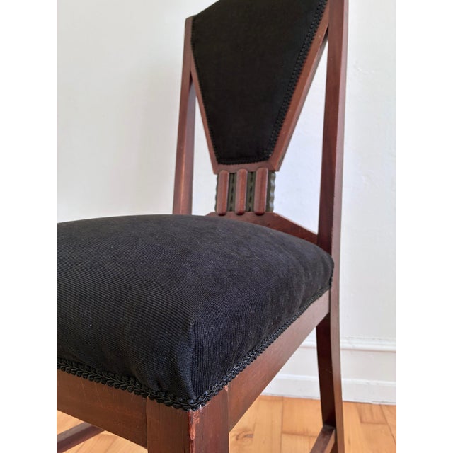 Set of 4 Dutch Art Deco Dining Chairs, Amsterdam School / Hague School Style, 1930s For Sale - Image 10 of 18
