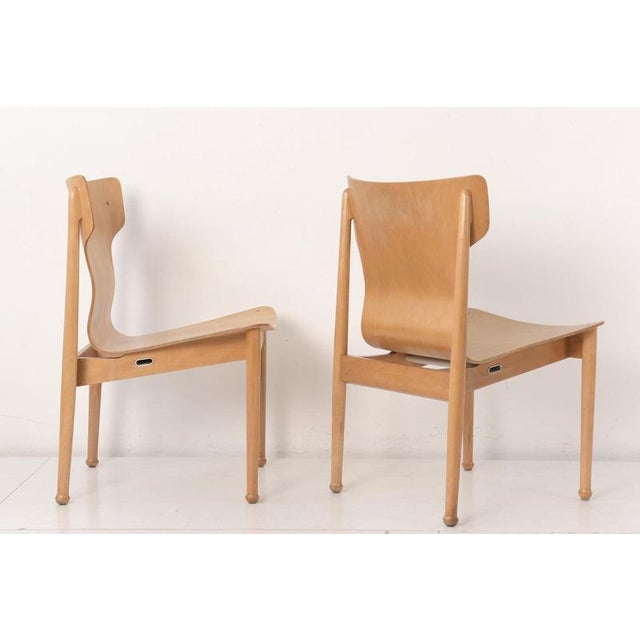 Stacking Chairs by Peter Hvidt and Orla Mølgaard-Nielsen for Portex, Denmark, 1944, Set of 2 For Sale - Image 3 of 6