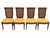 Set of 4 Vintage Neoclassical Cane Back Dining Chairs With Original Harvest Gold Upholstery For Sale - Image 9 of 9